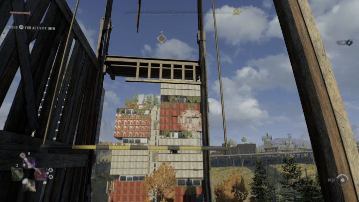 Turn around and wait for the same bar to come up, then jump to the next level - Dying Light 2: Downtown (Windmills) - list - Windmills - Dying Light 2 Guide