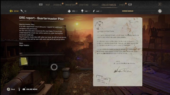 You will find this letter on a long wooden table in the subway - Dying Light 2: Mementos (Houndfield) - list of all - Houndfield - Dying Light 2 Guide