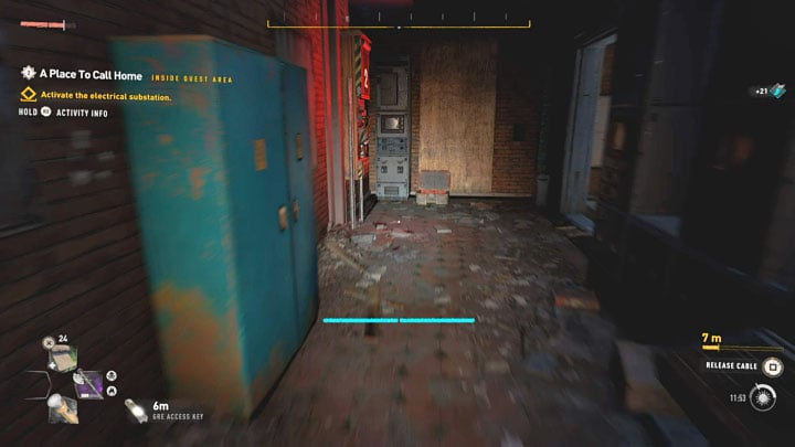 While carrying cable 2, move to the nearby balcony - Dying Light 2: Electrical substation - how to start? - Exploration - Dying Light 2 Guide