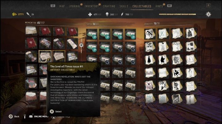The newspaper is on the console that you activate the entire power plant with - Dying Light 2: Mementos (Downtown) - list of all - Downtown - Dying Light 2 Guide