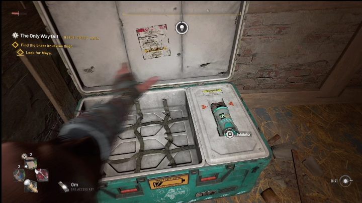 This inhibitor is found during the course of The Only Way Out story quest - Dying Light 2: Easy inhibitors - where to find? - Exploration - Dying Light 2 Guide