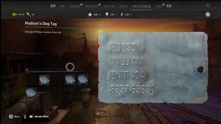 During the main quest, Broadcast, you will have to search the corpses of your comrades who have fallen in battle - Dying Light 2: Mementos (Garrison) - list of all - Garrison - Dying Light 2 Guide