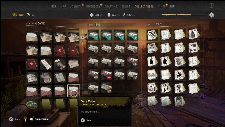 The memento, which is the code to the safe, is in the VNC Tower, but not at the very top of it - Dying Light 2: Mementos (Garrison) - list of all - Garrison - Dying Light 2 Guide