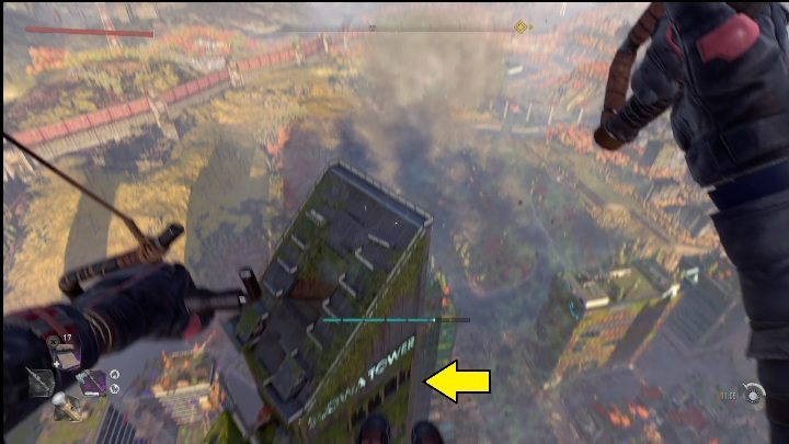 To get this recording you must fly to one of the skyscraper floors - Dying Light 2: Recordings (The Wharf) - list of all - The Wharf - Dying Light 2 Guide