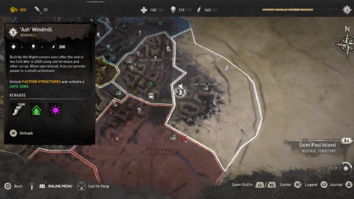 Activation rewards - Dying Light 2: Saint Paul Island - list of all - Windmills - Dying Light 2 Guide