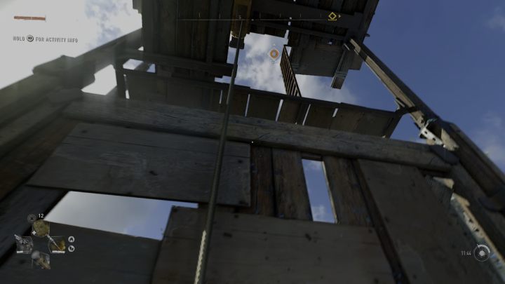 Turn left, wait for the beam to go up, and quickly jump to the higher level of the structure - Dying Light 2: Saint Paul Island - list of all - Windmills - Dying Light 2 Guide