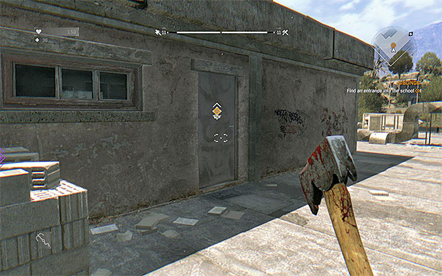 Find the door on the roof of the School building and watch out for the exploding zombie behind them. - 5: Siblings | Main quests - The Slums - Main quests - The Slums - Dying Light Game Guide