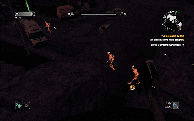 Wait for the infected to go out of the tunnel. - 22: The Big Bang Thesis | Side quests - The Slums - Side quests - The Slums - Dying Light Game Guide