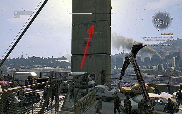 The place where you should start climbing. - 33: Hardware | Side quests - The Slums - Side quests - The Slums - Dying Light Game Guide