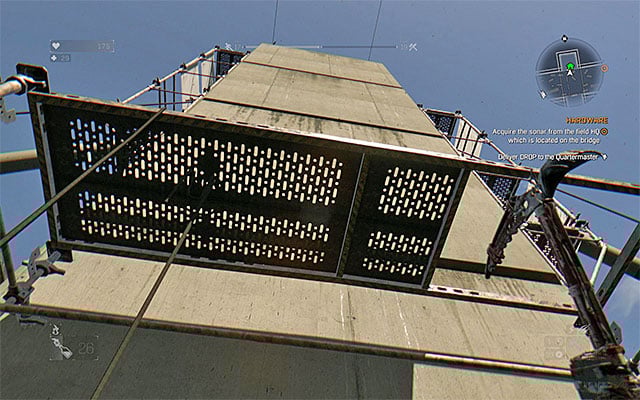 When you reach a safe zone, continue climbing. - 33: Hardware | Side quests - The Slums - Side quests - The Slums - Dying Light Game Guide