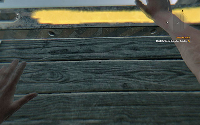 You have to grapple the interactive edges. - 1: Awakening | Main quests - The Slums - Main quests - The Slums - Dying Light Game Guide