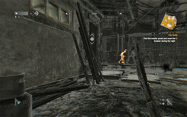 The entrance to the building with the main terminal. - 4: Voltage | Side quests - The Slums - Side quests - The Slums - Dying Light Game Guide