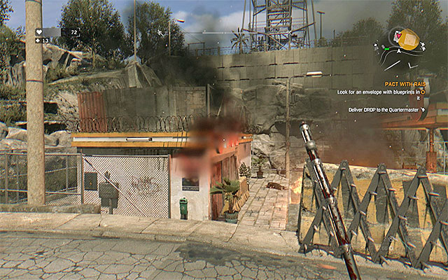 Get rid of the armed bandit, for example using grenades or throwing weapons (stars, hatchets). - 4: Pact with Rais | Main quests - The Slums - Main quests - The Slums - Dying Light Game Guide