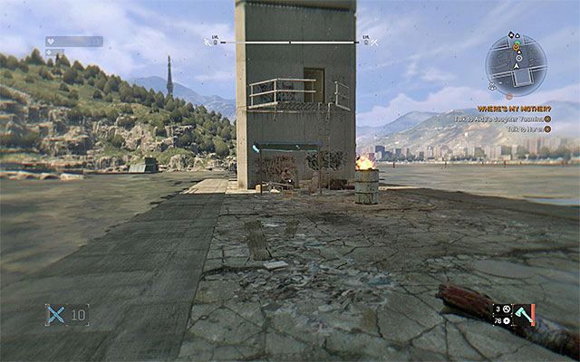 Swim to the place where Harun is. - 17: Wheres My Mother? | Side quests - The Slums - Side quests - The Slums - Dying Light Game Guide