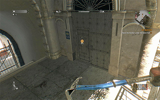 The town hall entrance - 4: The Bunker | Side quests - Old Town - Side quests - Old Town - Dying Light Game Guide