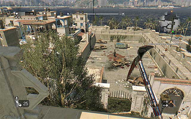 Use the rope to get to the yard and eliminate the bandit - 12: Troll | Side quests - Old Town - Side quests - Old Town - Dying Light Game Guide