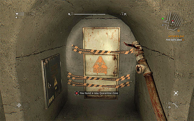 An example entrance to the location in which quarantine zone challenge starts - Mission types | Enemies - Enemies - Dying Light Game Guide