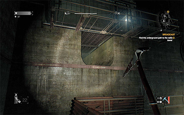 The ledge that you need to climb onto in the first place - 13: Broadcast - part 2 | Main quests - Antenna - Main quests - Antenna - Dying Light Game Guide