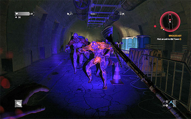 You can use the UV lamp to slow the enemies down - 13: Broadcast - part 2 | Main quests - Antenna - Main quests - Antenna - Dying Light Game Guide