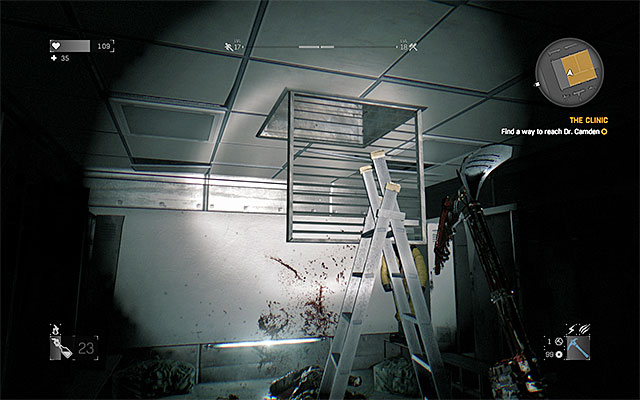 The entrance to the shaft is in the toiled - 14: The Clinic | Main quests - Old Town #2 - Main quests - Old Town #2 - Dying Light Game Guide