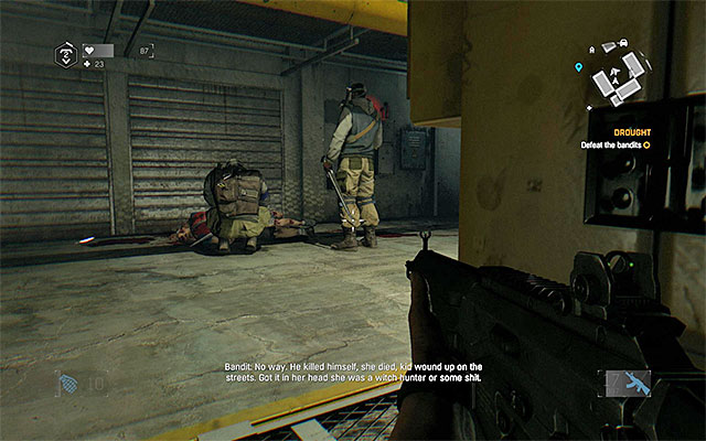 You can surprise your enemies and silently take care of at least few bandits - Drought | Side quests - Jasirs Farm - Jasirs Farm | Side Quests - Dying Light: The Following Game Guide