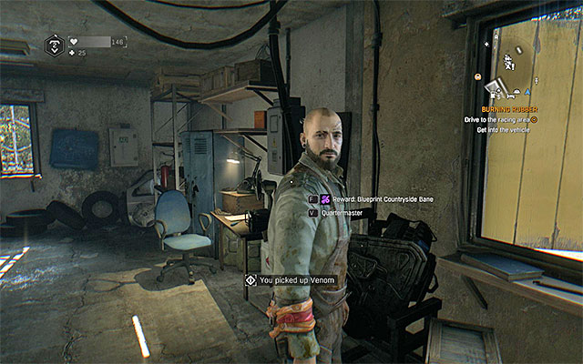 Bilal will give you a precious blueprint - Venom | Side quests - The Gas Station - The Gas Station | Side Quests - Dying Light: The Following Game Guide