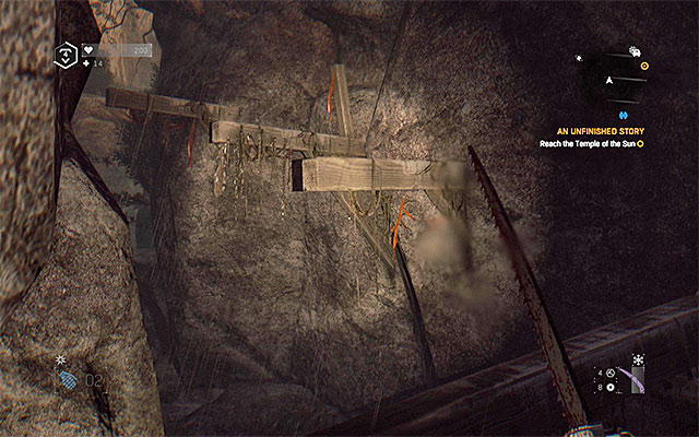 Carefully jump from one beam to another. - An Unfinished Story | Main story - Main story - Dying Light: The Following Game Guide