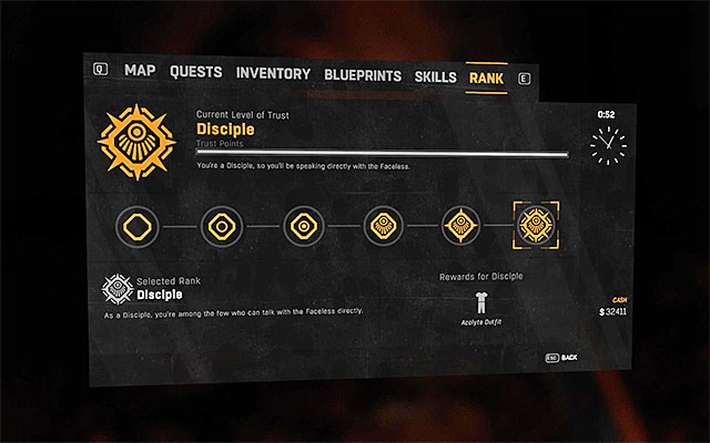 The highest rank that you can obtain is Disciple - Trust | Additional novelties of The Following - Additional Novelties of The Following - Dying Light: The Following Game Guide