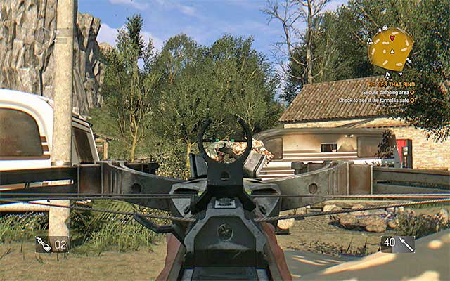 You can use, e.g. the crossbow, to kill the toad and the mutant - The Ties That Bind | Side quests - Jasirs Farm - Jasirs Farm | Side Quests - Dying Light: The Following Game Guide