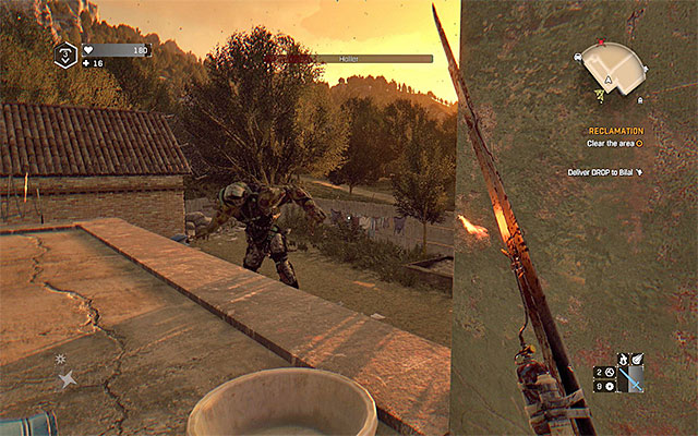 The second good spot to attack from is a side balcony, located to the left of the main building - which can be seen on the above screenshot - How to defeat Holler? | Side quests - Other locations - Other locations | Side Quests - Dying Light: The Following Game Guide