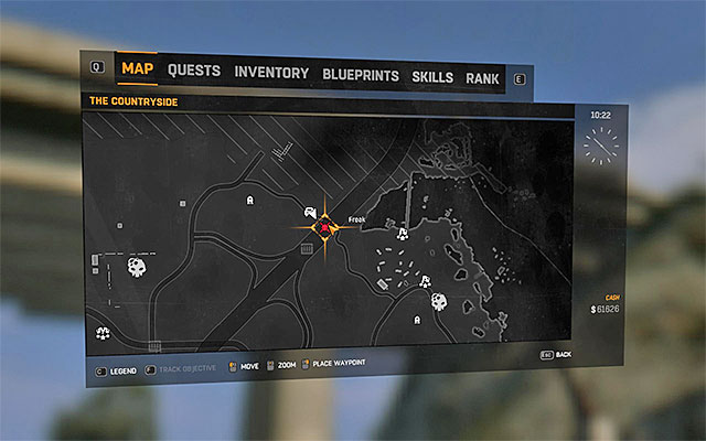 Thor can be found at the very end of the destroyed highway, at the north-eastern edge of the map - his exact location can be seen on the above screenshot - How to defeat Thor? | Side quests - Other locations - Other locations | Side Quests - Dying Light: The Following Game Guide