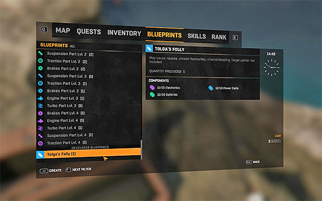 Open your inventory, go to the Blueprints tab and scroll all the way down - How to obtain The Button (easter egg)? | Secrets - Secrets and Achievements - Dying Light: The Following Game Guide