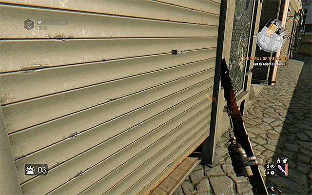 Start by talking to Jasir about weapon collector and head towards the town in the Eastern part of the map - The Thrill of the Chase | Side quests - Jasirs Farm - Jasirs Farm | Side Quests - Dying Light: The Following Game Guide