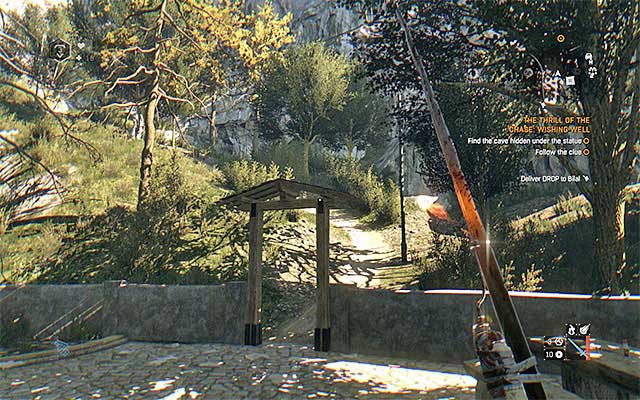 Again, take the upper path into the cave - The Thrill of the Chase: Wishing Well | Side quests - Jasirs Farm - Jasirs Farm | Side Quests - Dying Light: The Following Game Guide