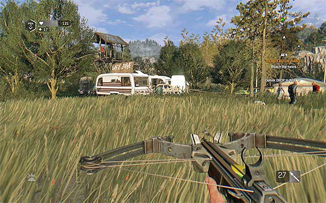 Twins are in the observation tower, in the safe zone - Crash Boom Bang | Side quests - Other locations - Other locations | Side Quests - Dying Light: The Following Game Guide