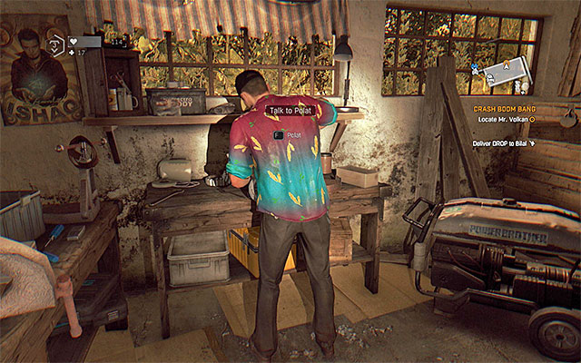 Talk to Polat at Jasirs Farm - Crash Boom Bang | Side quests - Other locations - Other locations | Side Quests - Dying Light: The Following Game Guide