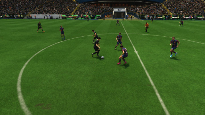 Jockeying (L2/LT) is a crucial defensive technique that allows you to effectively receive the ball without fouling and to block potential passes - EA Sports FC 24: Defense - EA Sports FC 24: Basics - EA Sports FC 24 - game guide