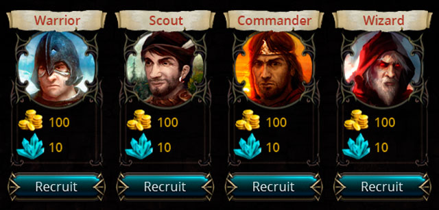 As seen above, heroes come in four categories: Warrior, Scout, Commander and Wizard - The Basics - Hero Classes - Heroes - Eador: Masters of the Broken World - Game Guide and Walkthrough