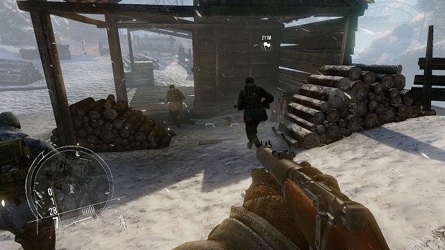 How could they not notice us? - Mission 10 - Winter in Vemork - Singleplayer campaign mode - Enemy Front - Game Guide and Walkthrough