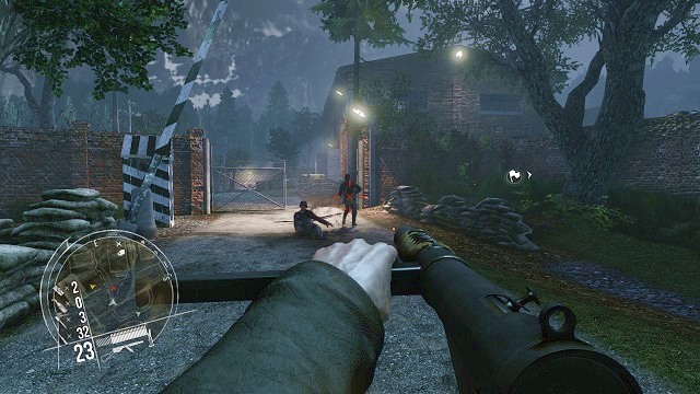 Its good that you didnt hear my footsteps behind you... - Mission 14 - Fire from the Sky - Singleplayer campaign mode - Enemy Front - Game Guide and Walkthrough