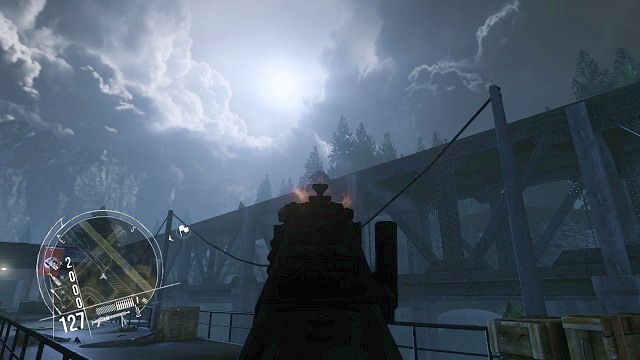 The first spotlight... - Mission 14 - Fire from the Sky - Singleplayer campaign mode - Enemy Front - Game Guide and Walkthrough