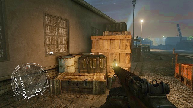 You will have a perfect firing position from the rooftop. - Additional Mission - Saint-Nazaire - Singleplayer campaign mode - Enemy Front - Game Guide and Walkthrough