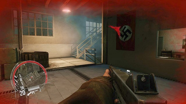 Gosh, another watchman on the upper floor! - Additional Mission - Saint-Nazaire - Singleplayer campaign mode - Enemy Front - Game Guide and Walkthrough