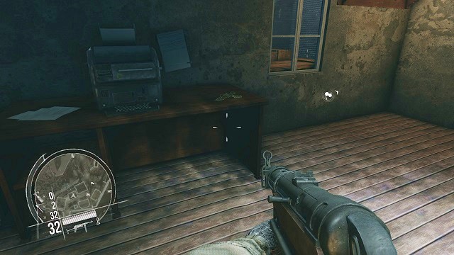 The location of the 1st secret. - Mission 11 - Collectibles - Enemy Front - Game Guide and Walkthrough