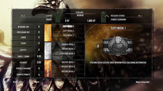 A gold medal - thats what you should aim for. - Multiplayer - Enemy Front - Game Guide and Walkthrough