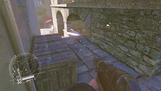 This must be one of the collectibles that are the most difficult to find. - Mission 7 - Chateau Assault in Loue Valley - The single player campaign mode - Enemy Front - Game Guide and Walkthrough