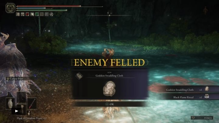 For defeating the Spiritcaller Cave version you will receive 70,000 runes, the Black Flame Ritual incantation and the Godskin Swaddling Cloth - Elden Ring: How to beat Spiritcaller Snail? - Elden Ring: All bosses in Liurnia of the Lakes - Elden Ring Guide