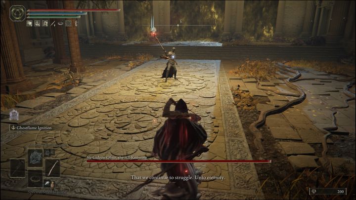 In the fight against him, consider attacking him when he begins to cast slower spells, like Comet Azur, or Rykard's Rancor - Elden Ring: How to beat Sir Gideon Ofnir, the All-Knowing? - Elden Ring: All bosses in Leyndell, Ashen Capital - Elden Ring Guide