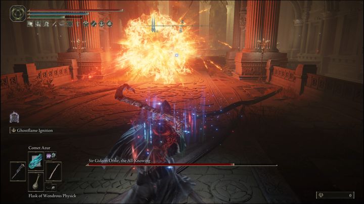 Ofnir has a lot of incantations and sorceries in his moveset - Elden Ring: How to beat Sir Gideon Ofnir, the All-Knowing? - Elden Ring: All bosses in Leyndell, Ashen Capital - Elden Ring Guide