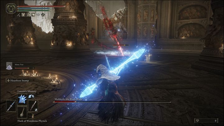 If you have trouble avoiding his projectiles, it is a good idea to hide behind pillars to get protection - Elden Ring: How to beat Maliketh, the Black Blade? - Elden Ring: All bosses in Crumbling Farum Azula - Elden Ring Guide